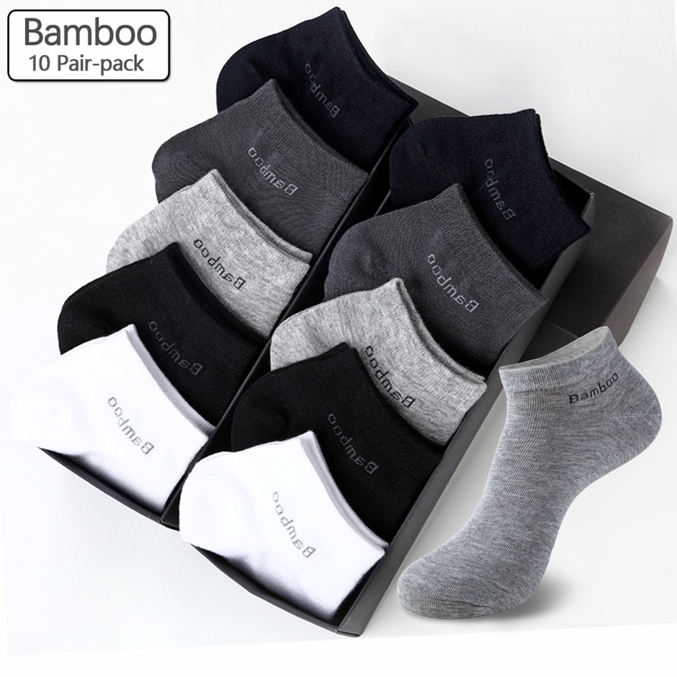10 Pairs / Pack Men's Bamboo Fiber Socks Short High Quality New Casual –  ConfidentSocks