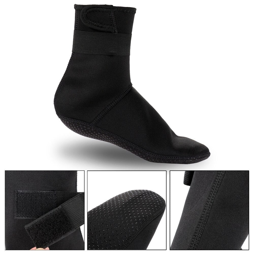 3mm Neoprene Diving Socks Shoes Water Boots Non-slip Beach Boots Wetsuit Shoes Warming Snorkeling Diving Surfing Socks For Adult