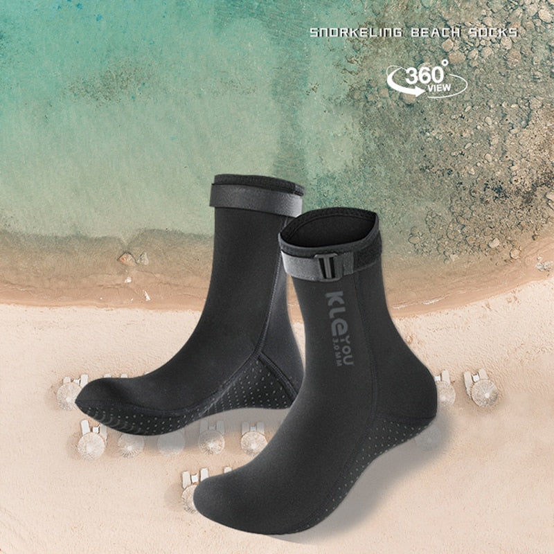 3mm Neoprene Diving Socks - Swim, Snorkel, Surf Booties For Men & Women