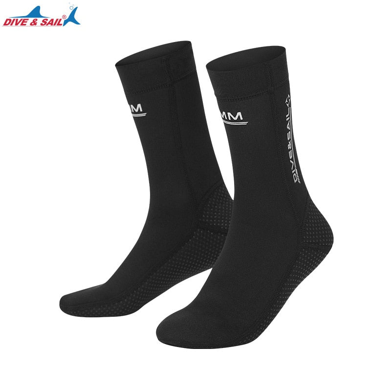 1 Pair 3mm Neoprene Diving Socks Shoes Wetsuit Shoes Warming Snorkeling Diving Surfing Socks Water Boots Non-slip Beach Boots