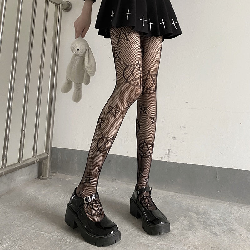 Hot Selling Summer Lolita Fishnet  Body Stockings Fish Net Pantyhose Mesh Nylon Tights Lingerie Skin JK Fishnet Waist Hosiery