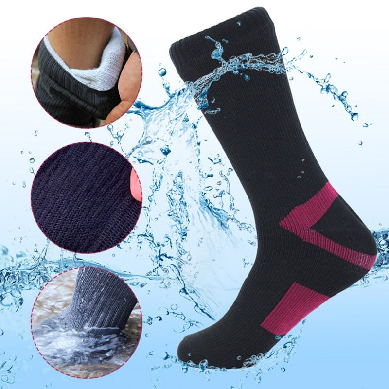 Mountaineering Waterproof Socks Outside Activities Camping Hunting Fishing Breathable Socks Elasticity Sweat Windproof Warm