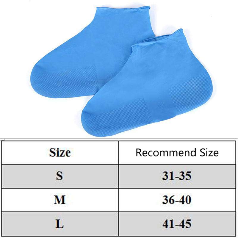 1 Pair Reusable Silicone Shoe Cover S/M/L Waterproof Rain Shoes Covers Outdoor Camping Slip-resistant Rubber Rain Boot Overshoes