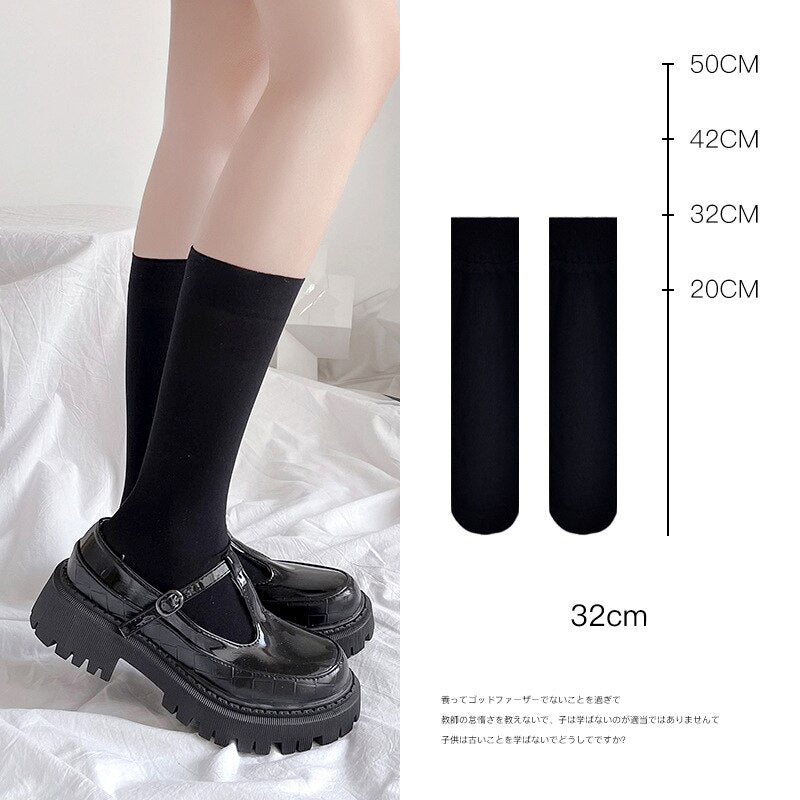 Lolita Sexy Women Stockings Cute Black White Long Socks Over Knee Thigh High Socks Women Compression Socks